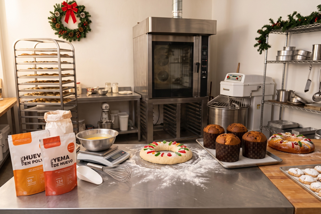Postres navideños con huevo en polvo: guía para obradores e industria