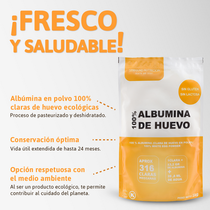 Albúmina de Huevo en Polvo Ecológica