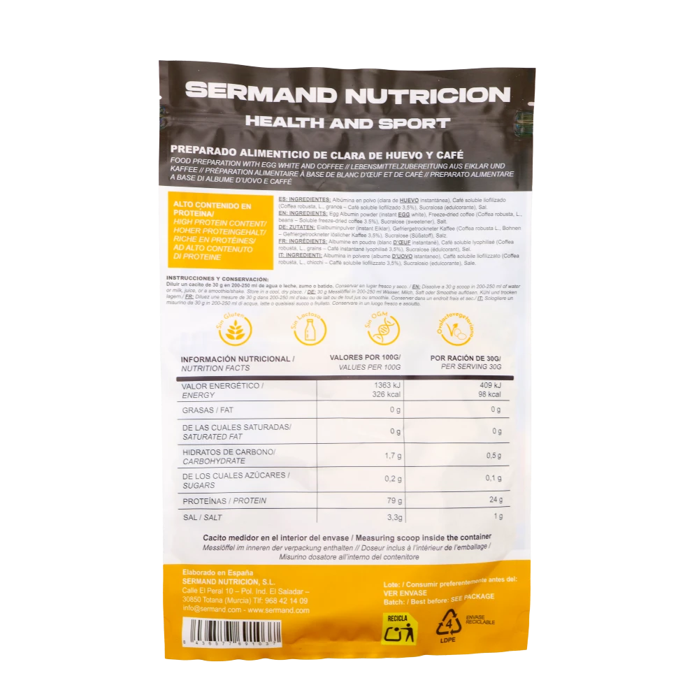 Proteína en polvo con café