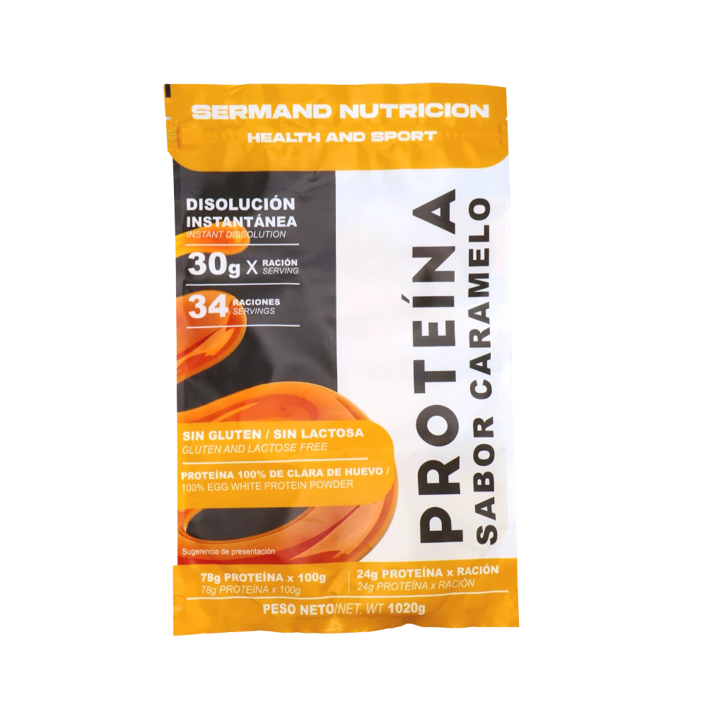 Proteína en polvo sabor caramelo