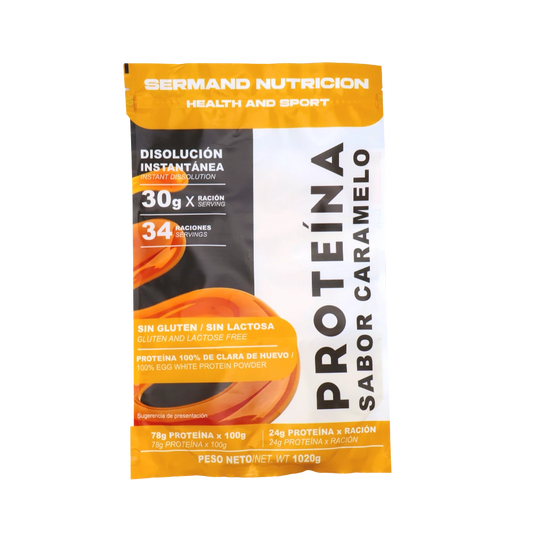Proteína en polvo sabor caramelo