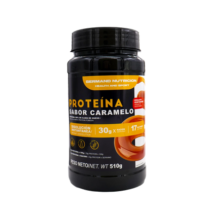 Proteína en polvo sabor caramelo