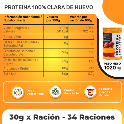 Proteína en Polvo Sabor Fresa