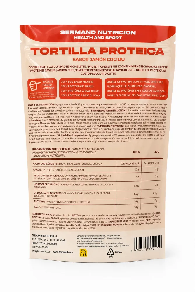 Tortilla proteica Sabor Jamón Cocido