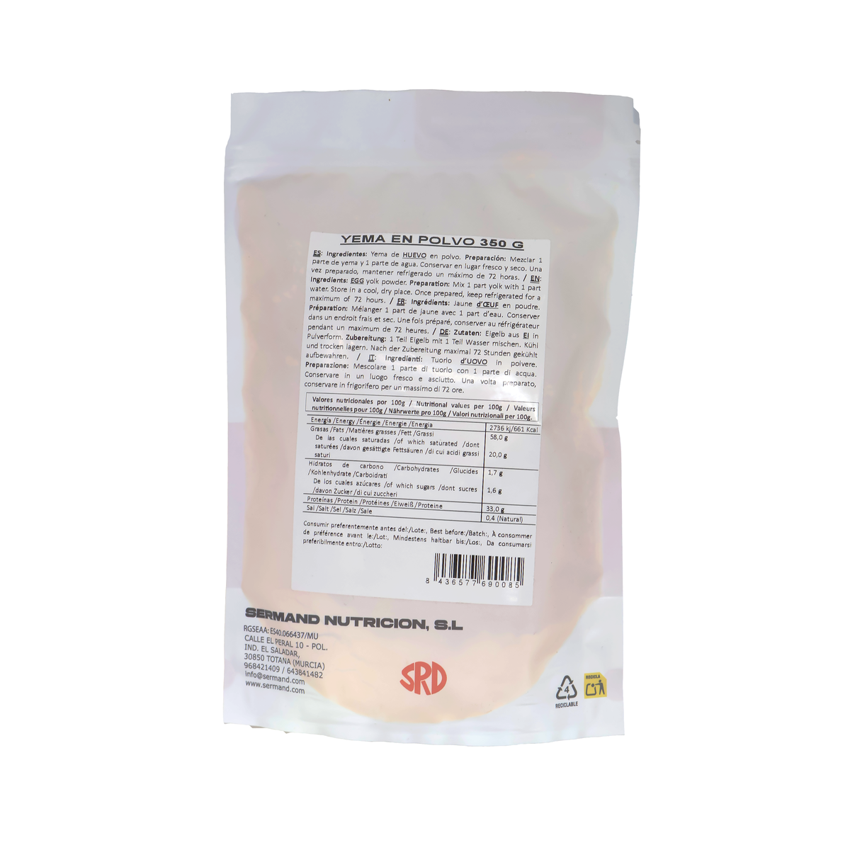 Natural Egg Yolk Powder