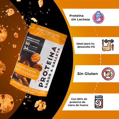 Beneficios de la proteína de huevo sabor galleta: sin gluten, sin lactosa y 100% clara de huevo